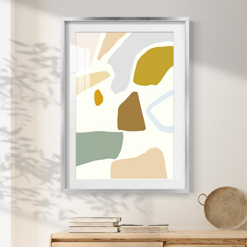 PastelSplotchesIIPremiumGalleryWrappedCanvas-Framed Print, Silver, 25.5'' H x 17.5'' W
