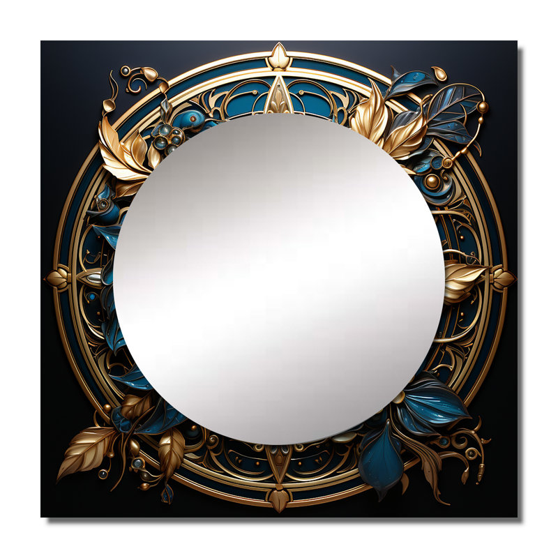 Deklyn - Miroir carré abstrait pour botanique, 36 po x 36 po