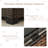 Outdoor Table with Storage Patio Table Wicker Coffee Table All-Weather Side Table Waterproof Cover-1449157533
