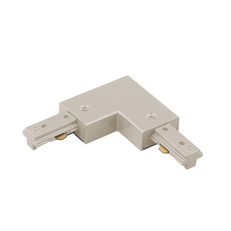 Connecteur en l droit en fil, Nickel brossé, Série Lightolier