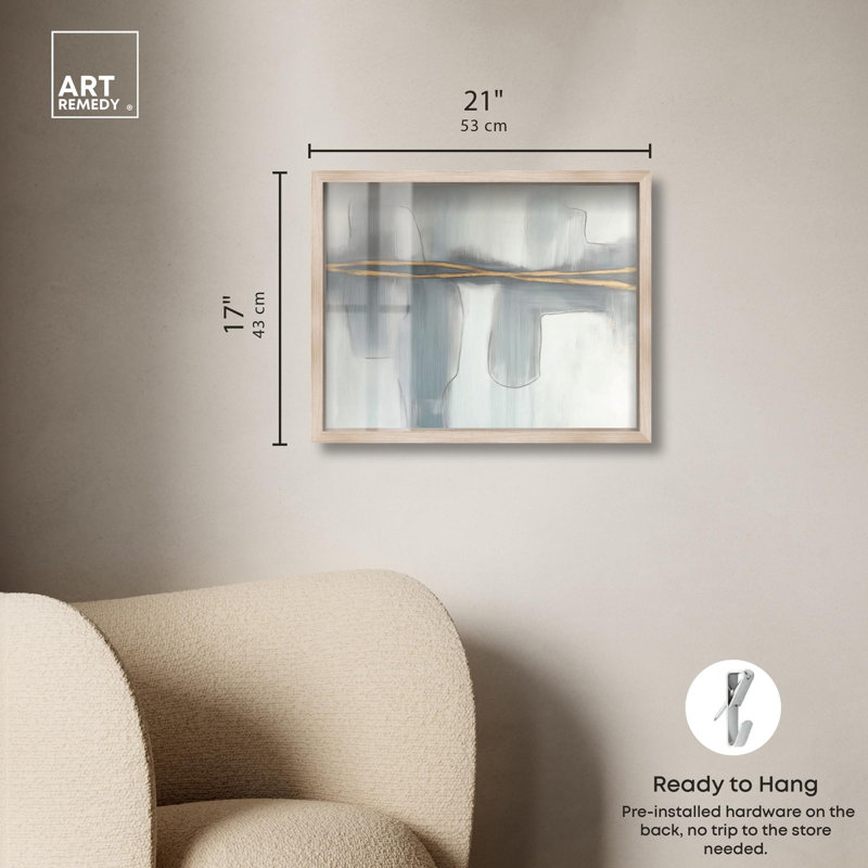 «Golden Bond Shadowbox Print» par Art Remedy, H 17 po x l 21 po, Crème, crème
