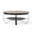 Table basse en bois de manguier et fer à la main fabriquée à la main