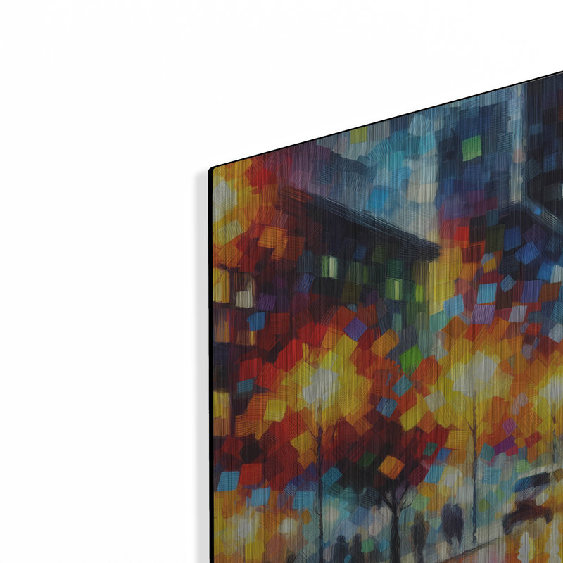  «Rainy Nyc» par Rich Monet, art mural en métal, 24 po x 24 po