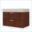 Meuble-lavabo flottant moderne de 30 po avec plateau en pierre frittée sans soudure-311718897