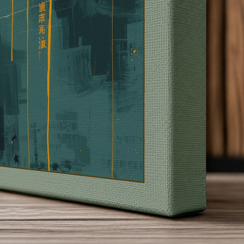 Urban Horizons Industrial - Wrapped Canvas, 18x12 - 45.7 x 30.5 cm, Sage Border