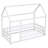Thendara Floor Bed Frame, Wooden Platform Bed with House Roof Frame and Fence Guardrails-1204429193-1204429198