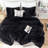 Fluffy Comforter Set 3 Pieces- All Seasons Luxury Fuzzy Comforter With Two Pillowcases-116925518-116925516