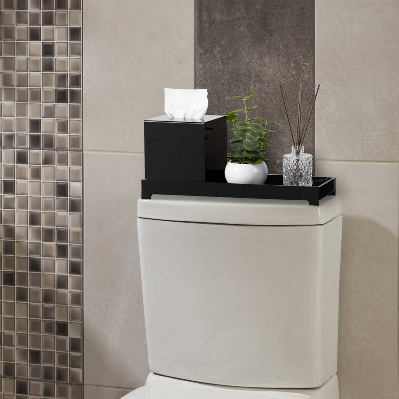 Bathroom Accessory Tray, Black