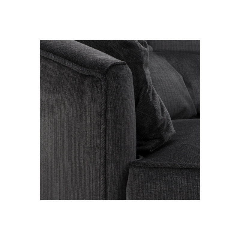 Recla Barrel Chair, Bolard Black Rayon/Viscose