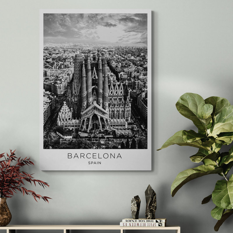 Barcelona City Spain - Wrapped Canvas Art Prints, 41cm H x 31cm W