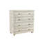 Commode standard 36 po à quatre tiroirs en bois massif blanc