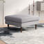 Repose-pieds carré en velours orange Lightner-113399432