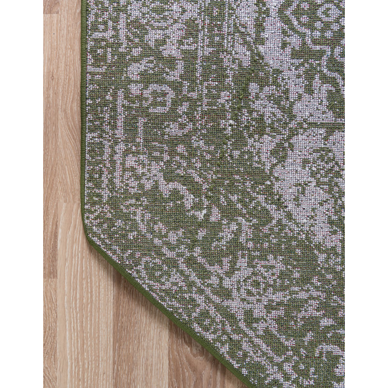 Giverny Green/White Rug, Rectangle 305 x 427cm