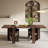 French vintage rectangular solid wood dining table-842732794