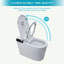 Toilette intelligente avec bidet intégré, ouverture et fermeture automatiques, siège chauffant allongé, capteur de pied encastré, affichage DEL, lavage à l'eau chaude, sécheuse, veilleuse