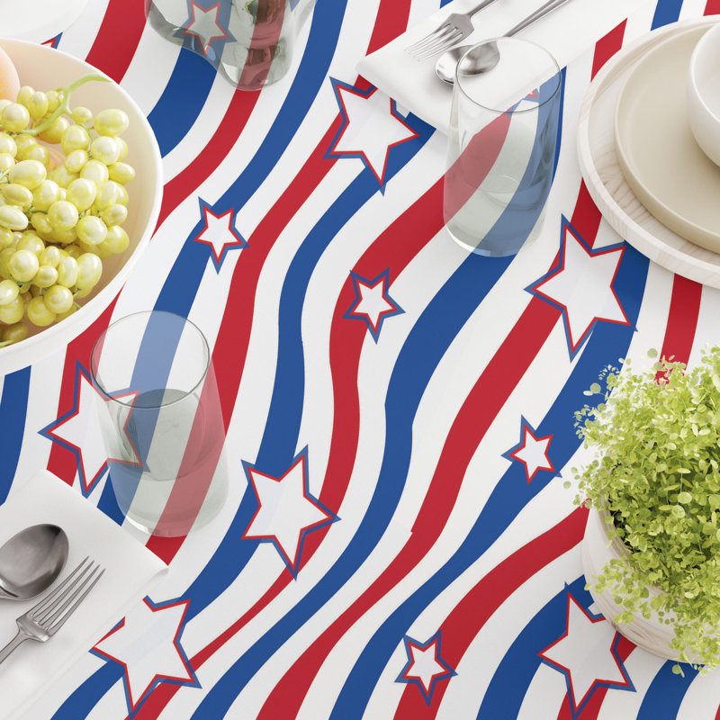 Anso American Stars Stripes Tablecloth, 60" x 60"