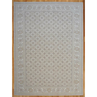Tapis de la zone en laine 12 pi x 18 po à la main one-of-kind noué la 2010
