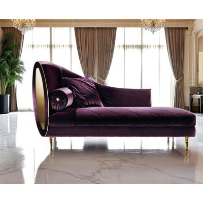 Ramone Velvet Chaise Lounge