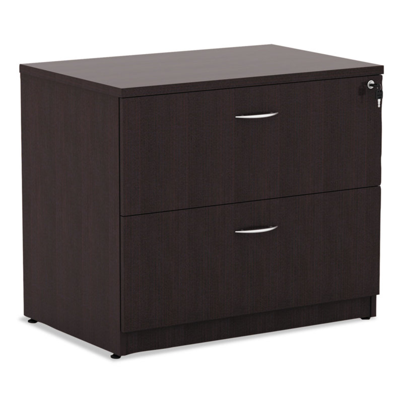 Espresso 34'' Wide 2-Drawer Lockable Lateral File Cabinet