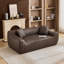 Causeuse surdimensionnée en similicuir 2 places avec coussins décoratifs-133015836