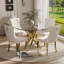 Ensemble de salle à manger à piédestal rond 5 pièces avec chaise capitonnée en velours pour salle à manger et salon-1248467101-1248467047-1234961160