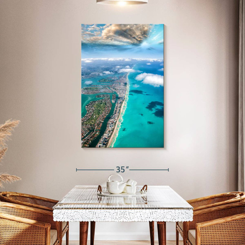 Aime, vue aérienne, Miami Beach, H 48 po x l 32 po