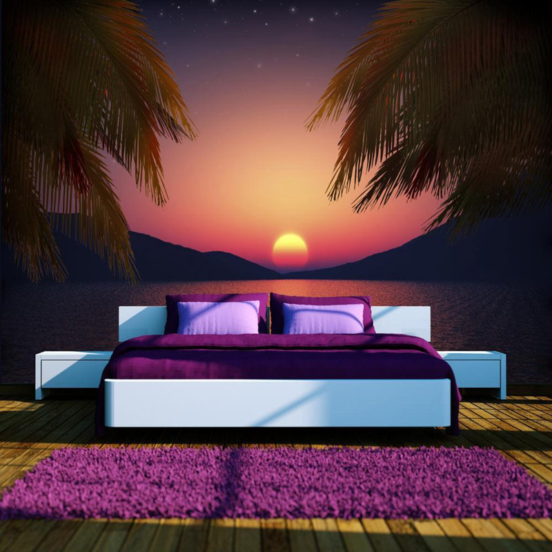 Murale soirée romantique sur la plage Antes, L 96 po x l 137 po