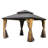 Solid Wood Post Patio Gazebo with Metal Frame-87350707