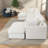 Large U-Shaped Sectionals, Chenille 6-Seat Modern Modular Sofa