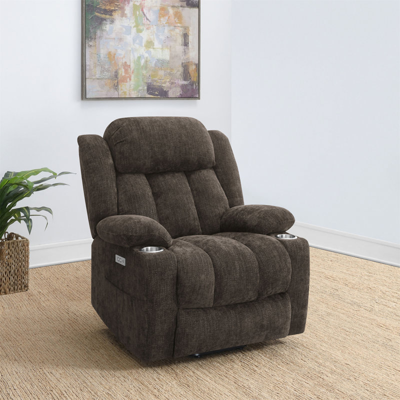 Fauteuil inclinable brun clair Beca, Marron foncé