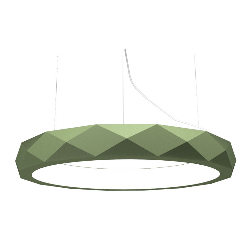 1 - Light LED Pendant, Imbuia, 4.68" H x 39" W x 39" D