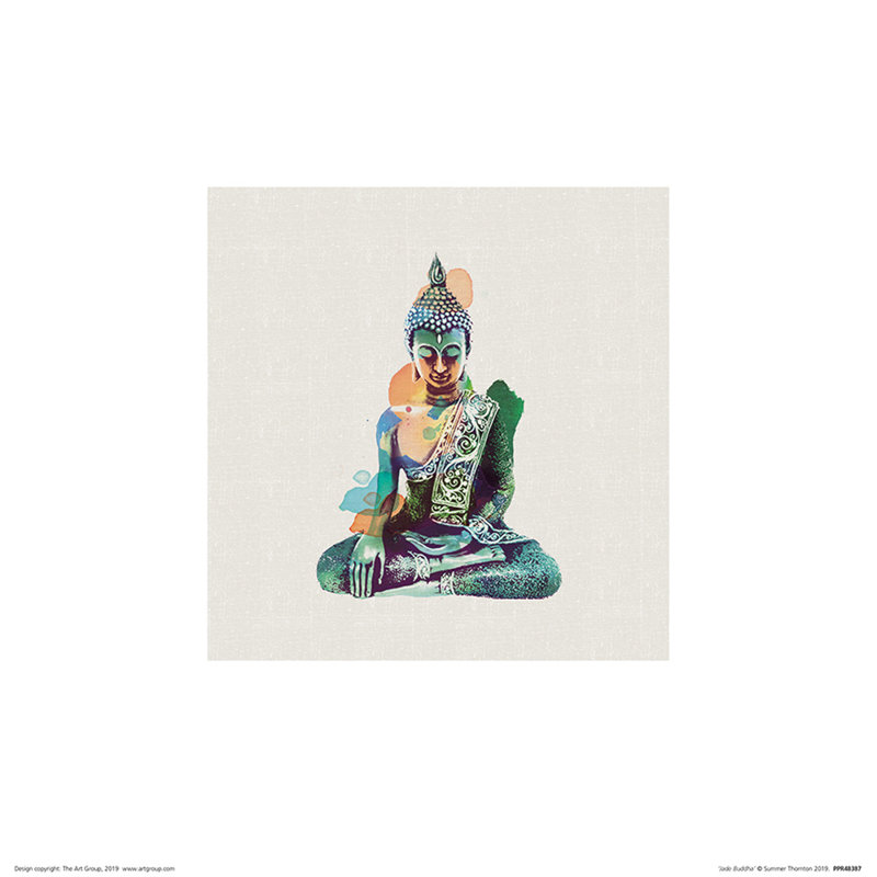 Jade Buddha by Summer Thornton - No Frame Painting