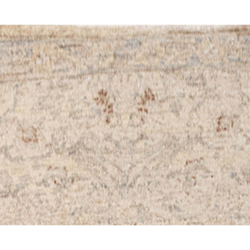Hand Knotted Area Rug in Beige And Multi, Runner 2'6" x 12'