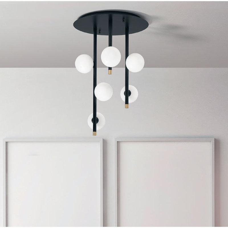 Pineda Glass Semi Flush Mount