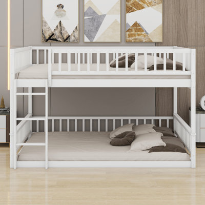 Bunk Bed With Ladder And Guardrails