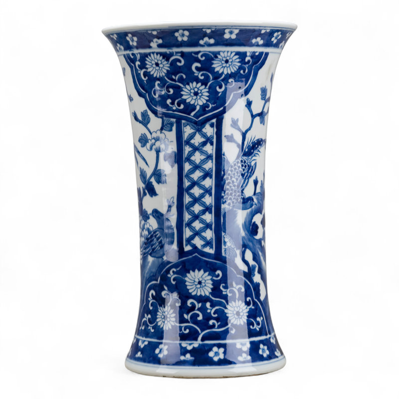 Porcelain Vase Garden Phoenix Blue White