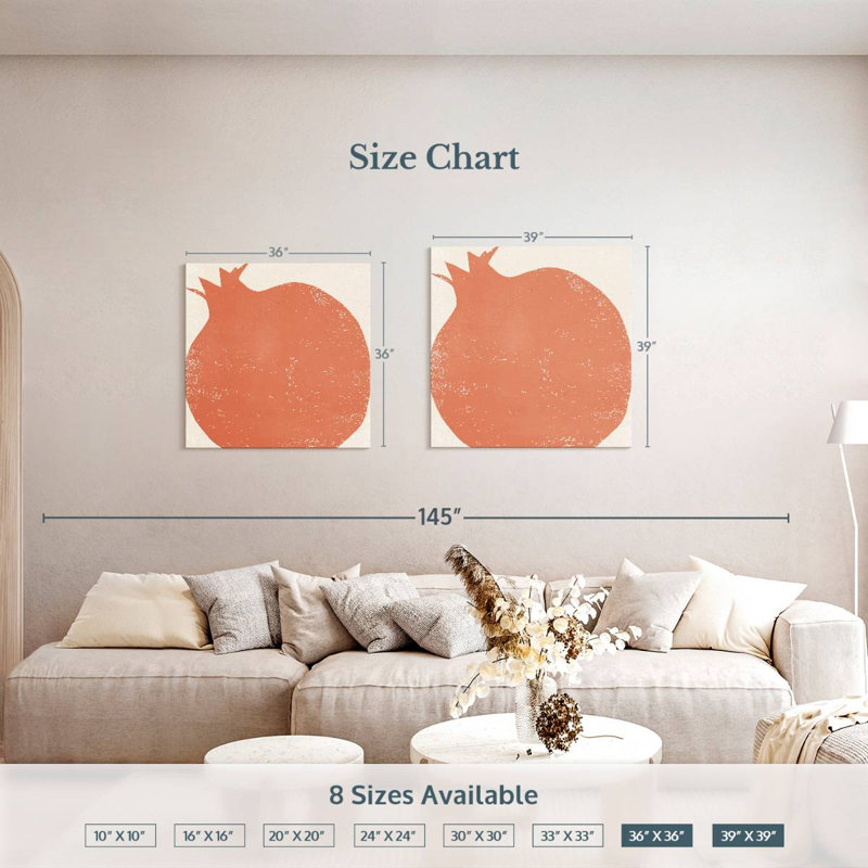 Yarlin Graphic Fruit, 39" H x 39" W