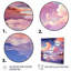 Rose et bleu calme aquarelle ciel I - fruits, art mural-421509129-348358806