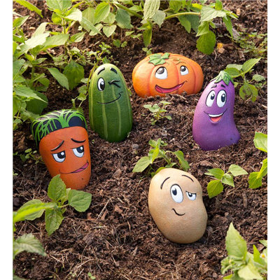 Ensemble de 5 pierres de jardin