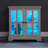Led Curio Showcase, Retro Design, Adjustable Glass Shelves, Construction Antique White Storage Unit, Magnetic Closure, Home Decor