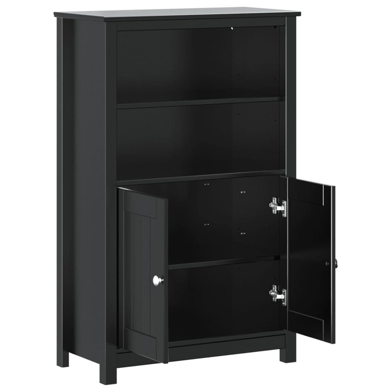 Freestanding Bathroom Cabinet, Black