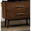 Très grande chambre à coucher de 3 pièces de style très moderne Mid-Century, bois massif noyer, tissu Boucle, 2 tables de chevet avec finition, style, revêtement beige