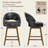 26.4" Swivel Counter Bar Stool With Pocket Spring Cushion & Solid Wood Legs, Upholstered Armless Barstools (Set of 3)-553914518