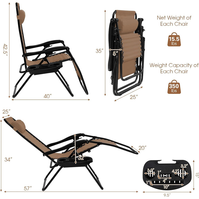 Fauteuil inclinable pliant Tannia