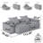 Boneless 113.39'' Chenille Sofa