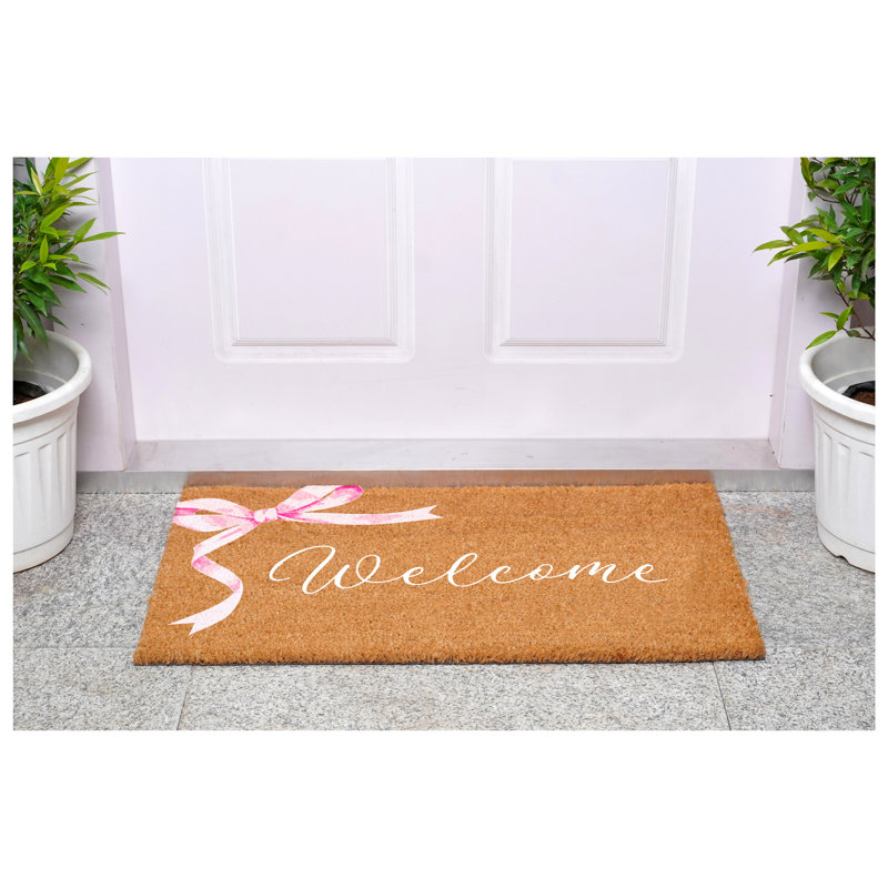 Bow Welcome Doormat, 17" W x 29" L