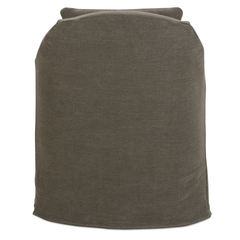 Mocha Noel Slipcovered Swivel Chair, Brown