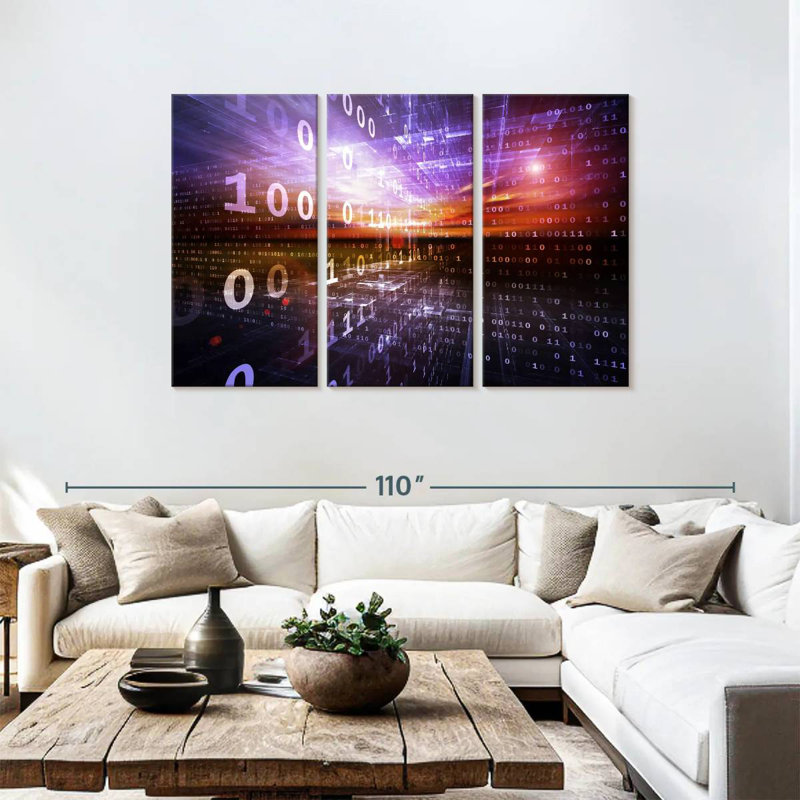 Keiri Digital Numbers, 48" H x 74" W