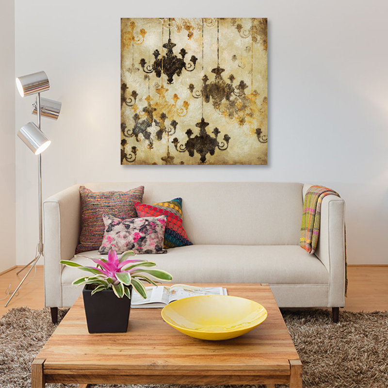 « raffinée i », impression sur toile, H 12 po x l 12 po x P 1,5 po, Toile tendue, Pas de tapis