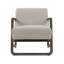 Wilber - Modern Off-white Fabric + Grey Wood Accent Chair